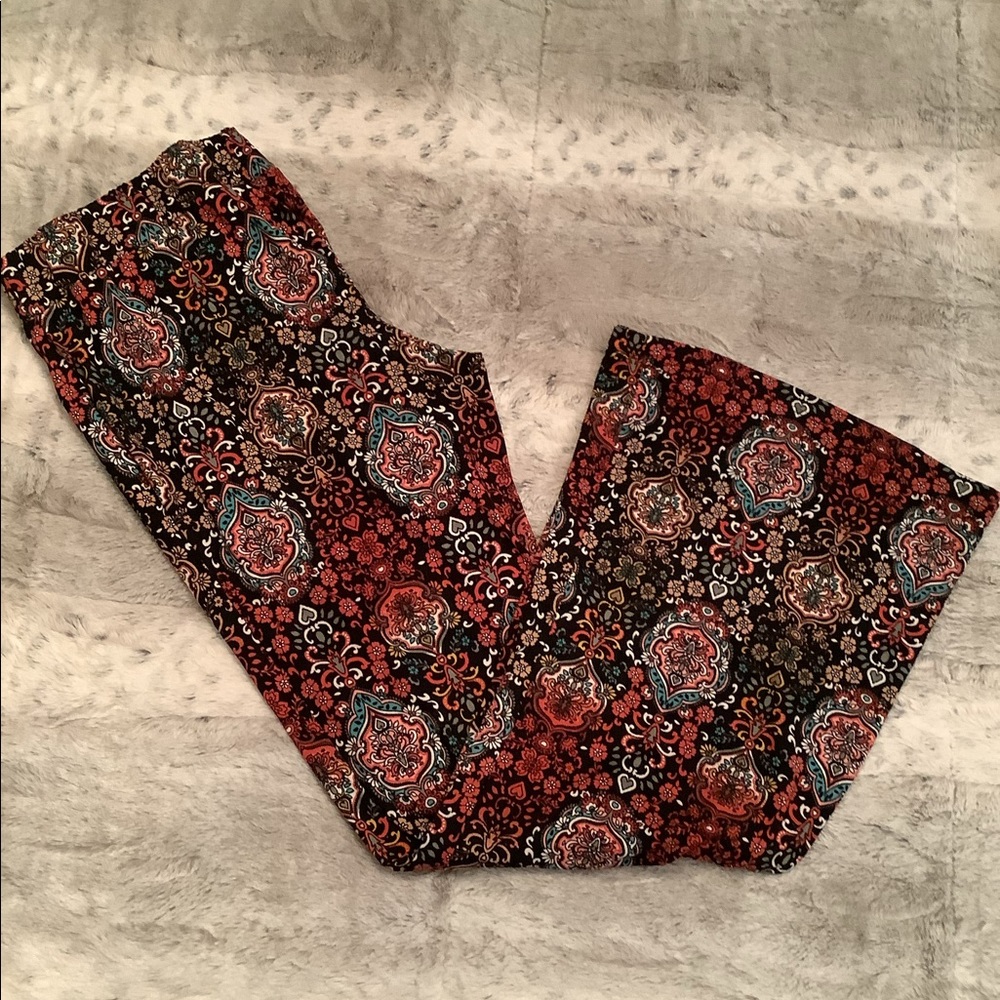 Floral print flare pants